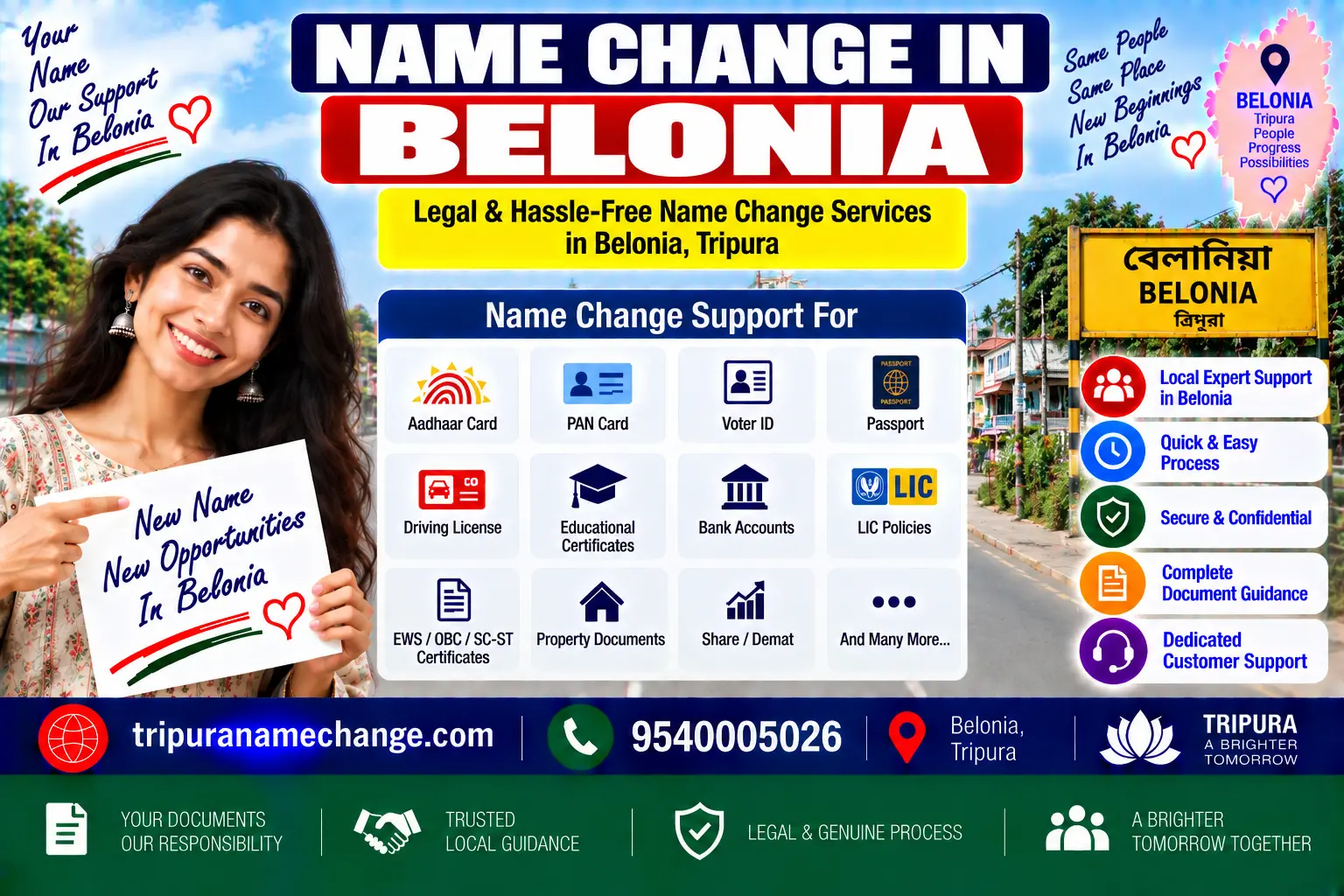 Name change services in Belonia, South Tripura