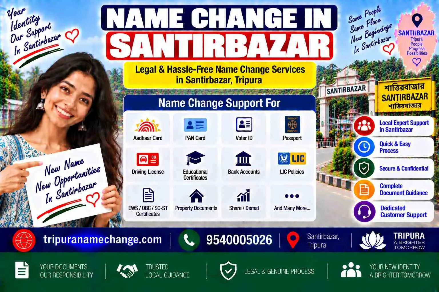 Name change services in Santirbazar, South Tripura district